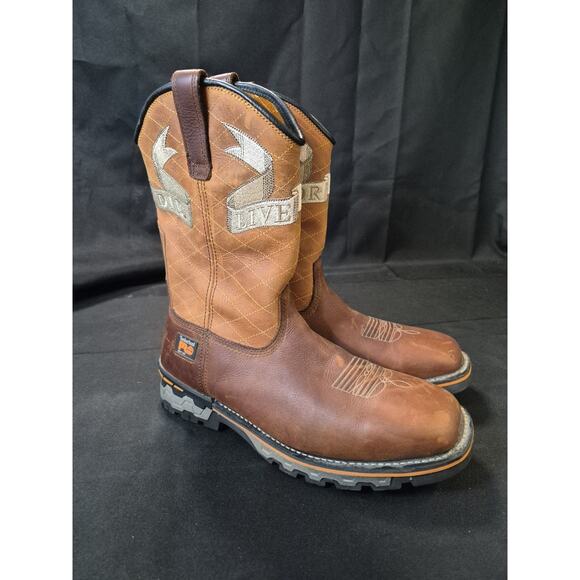 Timberland Pro Men True Grit Pull On Waterproof Work Boot Size 12M Embroidered main image 10